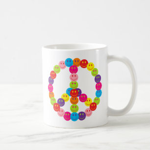 Caneca De Café Paz de rosto feliz