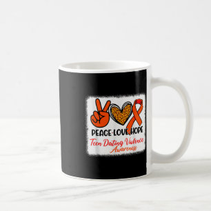 Caneca De Café Paz Desferida Amor Esperança Teen Namorando Violên