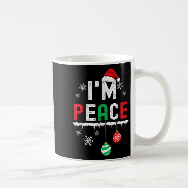 Caneca De Café Paz Divertida Eu Venho Em Paz Natal Casal Combinad (Direita)