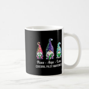 Caneca De Café Paz Esperança Amor Gnomos Cerebrais Consciência