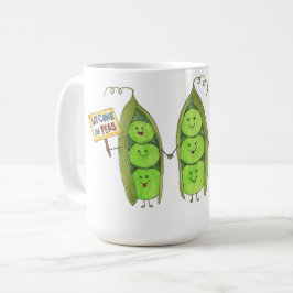 Caneca De Café Paz - Nós Vimos em Ervilhas