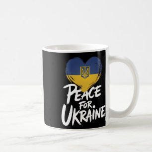 Caneca De Café Paz Para a Ucrânia Bandeira Ucraniana Símbolo do C