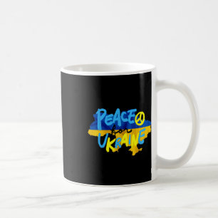Caneca De Café Paz para a Ucrânia Proteger a Ucrânia Apoio à Ucrâ