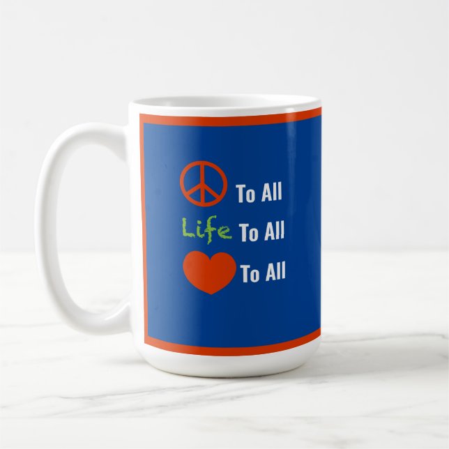 Caneca De Café "Paz Para Todos" (Esquerda)