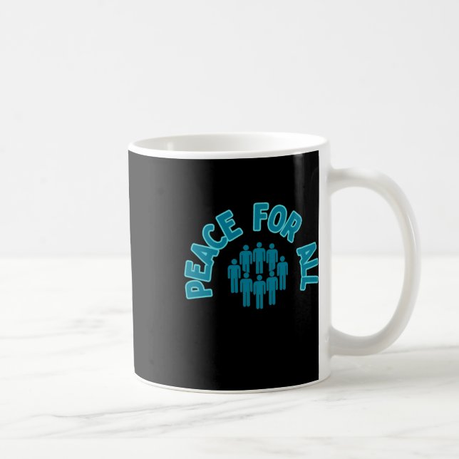 Caneca De Café Paz Para Todos Os Autoadesivos Um Mundo (Direita)