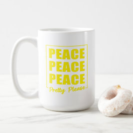Caneca De Café Paz Paz Paz Por Favor