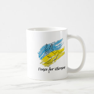 Caneca De Café Paz pela Ucrânia Solidariedade Paz Coração Ucrania