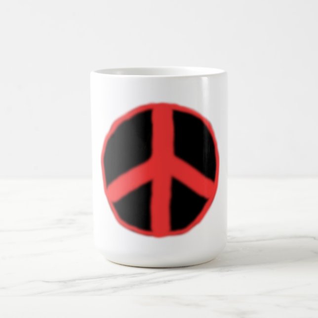 Caneca De Café Paz vermelha negra (Centro)