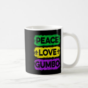 Caneca De Café Paz Vintage Amor Gumbo Nova Arte Gráfica
