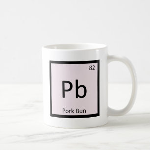 Caneca De Café Pb - mesa periódica da química chinesa do bolo d