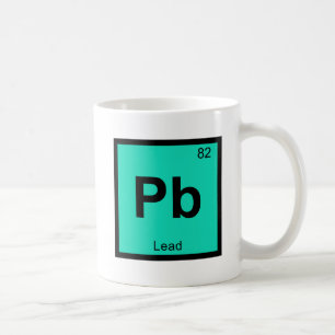 Caneca De Café Pb - Química do Chumbo Símbolo da Tabela Periódica