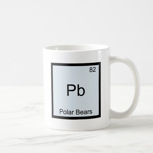 Caneca De Café Pb - símbolo engraçado do elemento da química dos (Direita)