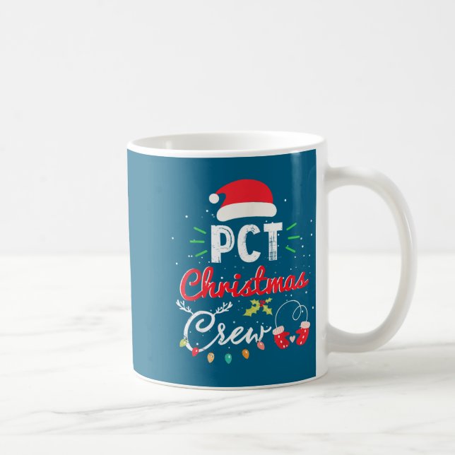Caneca De Café Pct Christmas Crew Fun Patient Care Tech Matching  (Direita)