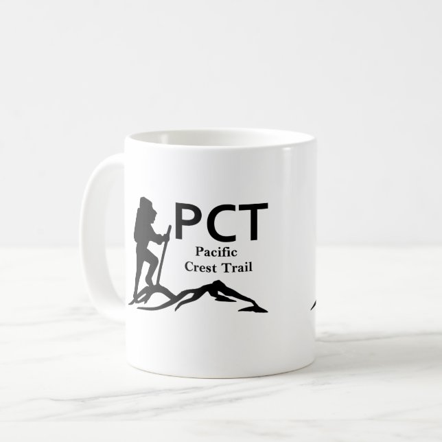 Caneca De Café PCT - Trilha de repouso do Pacífico (Frente Esquerda)
