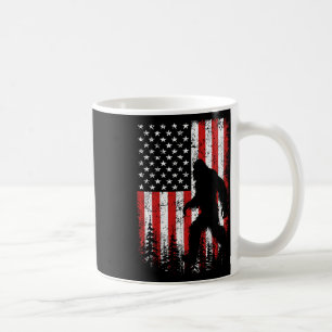 Caneca De Café Pé Grande 4 De Julho Bandeira Americana Vermelha P