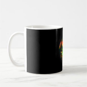 Caneca De Café Pé grande alienígena engraçado acampando ufo retrô