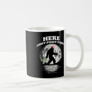 Caneca De Café Pé Grande B Pesca Noturna! Aqui Peixinho Bquatch S
