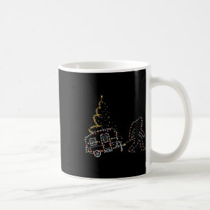 Caneca De Café Pé Grande Com Carro De Acampamento No Natal Leve