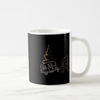 Caneca De Café Pé Grande Com Carro De Acampamento No Natal Leve