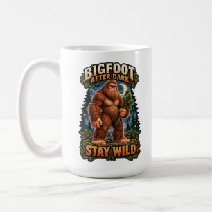 Caneca De Café Pé Grande de desenho animado fofo com ramo de pinh