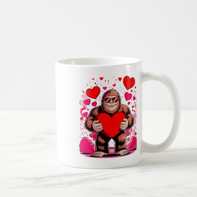 Caneca De Café Pé Grande Engraçado Com Óculos de Sol Segurando Co (Direita)