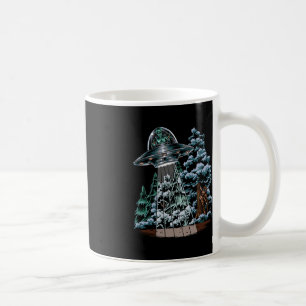 Caneca De Café Pé Grande Escondido De Alienígena Num OVNI Atrás D