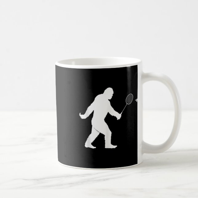 Caneca De Café Pé Grande Jogando Badminton Chuttle Engraçado Badm (Direita)