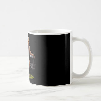 Caneca De Café Pé-grande Jogando Golfe de Disco Divertido Jogador