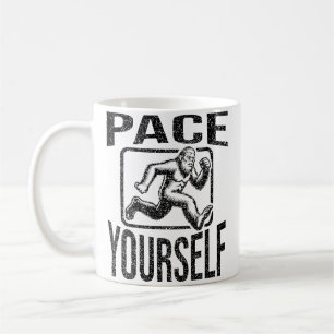 Caneca De Café Pé Grande Motivacional Correndo Controle o Seu Rit