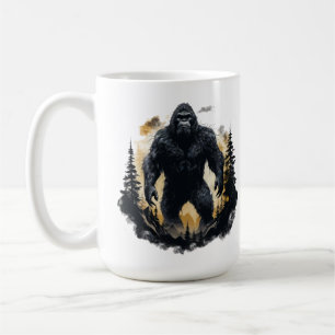 Caneca De Café Pé Grande Na Peste