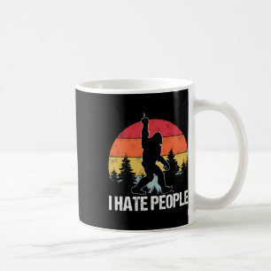 Caneca De Café Pé Grande Odeio Pessoas Dedo do Meio Sasquatch Ret