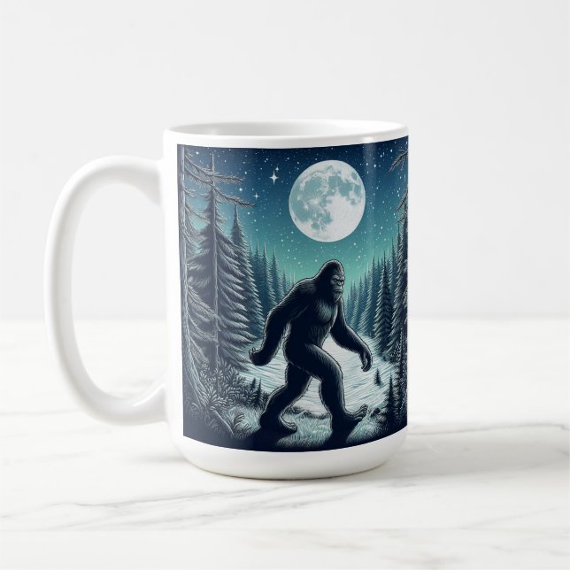 Caneca De Café Pé Grande, Perfeito para Amantes Sasquatch (Esquerda)