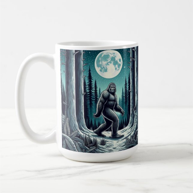 Caneca De Café Pé Grande, Perfeito para Amantes Sasquatch (Esquerda)