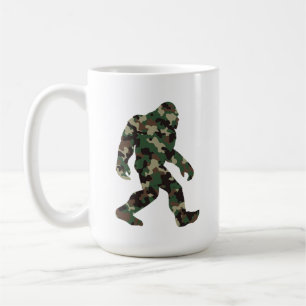 Caneca De Café Pé-grande Sasquatch Camuflagem