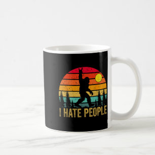 Caneca De Café Pé Grande Sasquatch Eu Odeio Pessoas Engraçado Cam