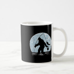 Caneca De Café Pé Grande Sasquatch Pesca Lua Humorístico Presente
