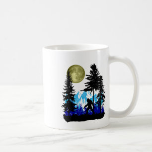 Caneca De Café Pé Grande se Escondendo sob a Lua Cheia para Amant