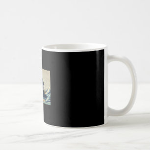 Caneca De Café Pé Grande Surfando a Grande Onda de Kanagawa