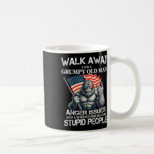 Caneca De Café Pé Grande Vá Embora Eu Sou Um Velho Mal Humorado E