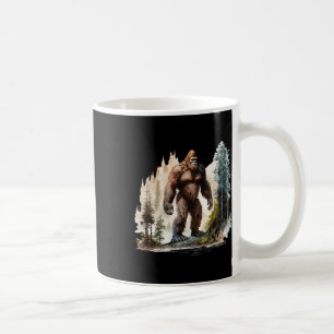 Caneca De Café Pé Grande Vintage Anos 70 Retro Floresta Sasquatch