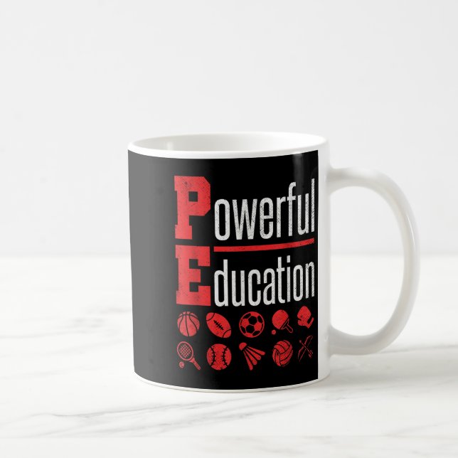 Caneca De Café Pe Teacher Gym Physical Education School Motivatio (Direita)