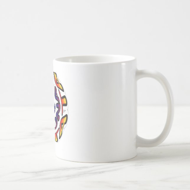Caneca De Café "Peace Hakuna Matata" Impressão Circular de Arte (Direita)