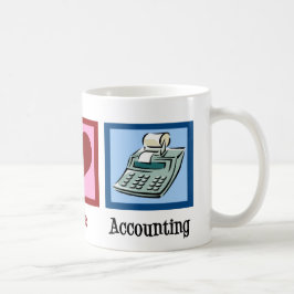 Caneca De Café Peace Love Accounting