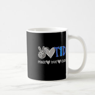 Caneca De Café Peace Love Cure Type One Diabetes Sensibilização T