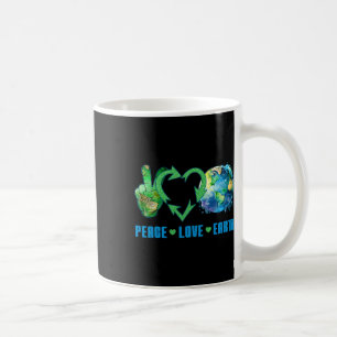 Caneca De Café Peace Love Earth Planet Happy 54 anos Env