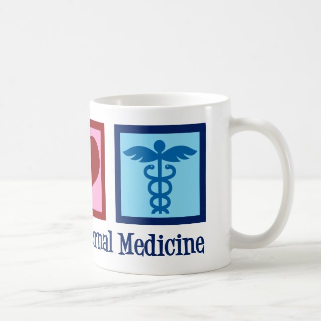 Caneca De Café Peace Love Internal Medicine (Direita)