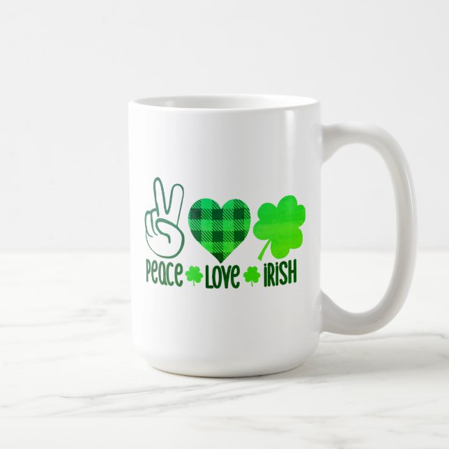 Caneca De Café Peace Love Irish-60682 (Direita)