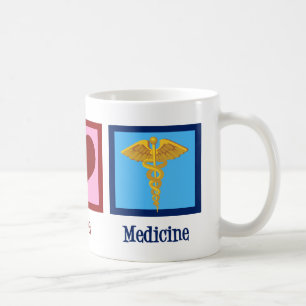 Caneca De Café Peace Love Medicine