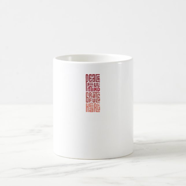 Caneca De Café peace love mind create soul heart (Centro)