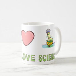 Caneca De Café Peace Love Science